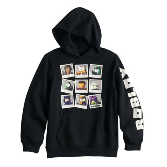 Licensed ROBLOX Graphic Action Figure Pull Over Long Sleeve Hoodie Sweatshirt - Picture 2 of 9